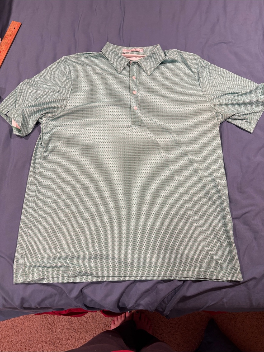 Criquet Men's Mint Green Short Sleeve Polo